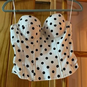 Polka Dot Bustier Top